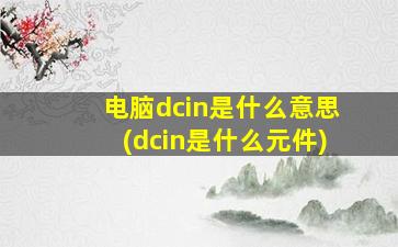 电脑dcin是什么意思(dcin是什么元件)