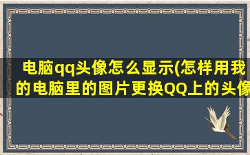 电脑qq头像怎么显示(怎样用我的电脑里的图片更换QQ上的头像呢)