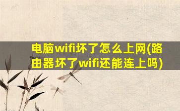 电脑wifi坏了怎么上网(路由器坏了wifi还能连上吗)