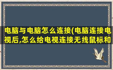 电脑与电脑怎么连接(电脑连接电视后,怎么给电视连接无线鼠标和键盘)