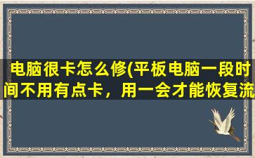 电脑很卡怎么修(平板电脑一段时间不用有点卡，用一会才能恢复流畅，为什么)