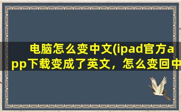 电脑怎么变中文(ipad官方app下载变成了英文，怎么变回中文)