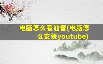 电脑怎么看油管(电脑怎么安装youtube)