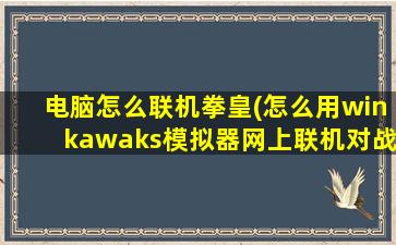 电脑怎么联机拳皇(怎么用winkawaks模拟器网上联机对战拳皇98)