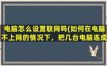 电脑怎么设置联网吗(如何在电脑不上网的情况下，把几台电脑连成局域网)