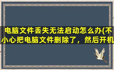 电脑文件丢失无法启动怎么办(不小心把电脑文件删除了，然后开机不显示屏幕栏，怎么办求助)