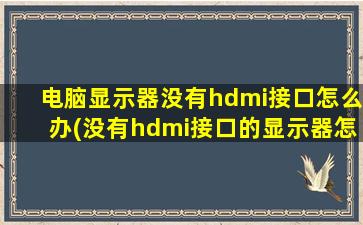 电脑显示器没有hdmi接口怎么办(没有hdmi接口的显示器怎么用hdmi)