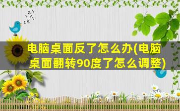 电脑桌面反了怎么办(电脑桌面翻转90度了怎么调整)