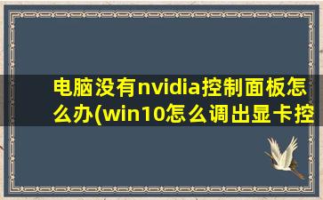 电脑没有nvidia控制面板怎么办(win10怎么调出显卡控制面板)