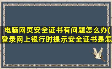 电脑网页安全证书有问题怎么办(登录网上银行时提示安全证书是怎么回事)