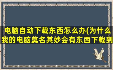 电脑自动下载东西怎么办(为什么我的电脑莫名其妙会有东西下载到c盘，下载速度是1.3M以上的，但查)