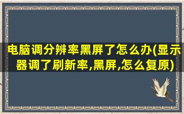 电脑调分辨率黑屏了怎么办(显示器调了刷新率,黑屏,怎么复原)