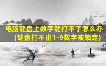 电脑键盘上数字键打不了怎么办(键盘打不出1-9数字被锁定)