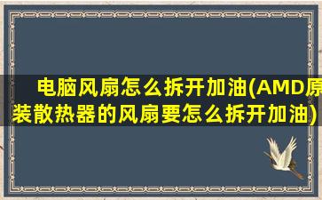 电脑风扇怎么拆开加油(AMD原装散热器的风扇要怎么拆开加油)