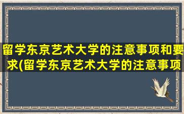 留学东京艺术大学的注意事项和要求(留学东京艺术大学的注意事项及要求)