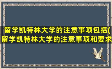 留学凯特林大学的注意事项包括(留学凯特林大学的注意事项和要求)