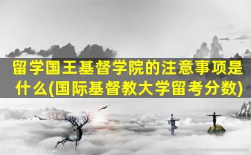 留学国王基督学院的注意事项是什么(国际基督教大学留考分数)