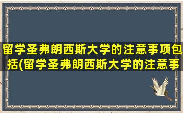 留学圣弗朗西斯大学的注意事项包括(留学圣弗朗西斯大学的注意事项有)