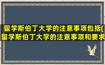 留学斯伯丁大学的注意事项包括(留学斯伯丁大学的注意事项和要求)