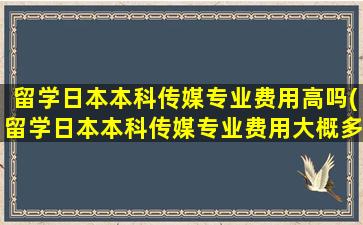 留学日本本科传媒专业费用高吗(留学日本本科传媒专业费用大概多少)