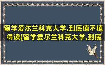 留学爱尔兰科克大学,到底值不值得读(留学爱尔兰科克大学,到底值不值得上)