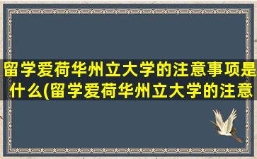 留学爱荷华州立大学的注意事项是什么(留学爱荷华州立大学的注意事项有)