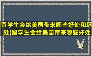 留学生会给美国带来哪些好处和坏处(留学生会给美国带来哪些好处英语作文)