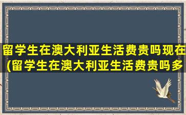 留学生在澳大利亚生活费贵吗现在(留学生在澳大利亚生活费贵吗多少钱)