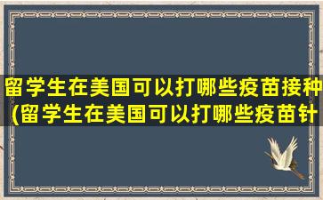 留学生在美国可以打哪些疫苗接种(留学生在美国可以打哪些疫苗针)