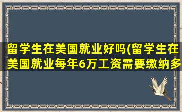 留学生在美国就业好吗(留学生在美国就业每年6万工资需要缴纳多少税)