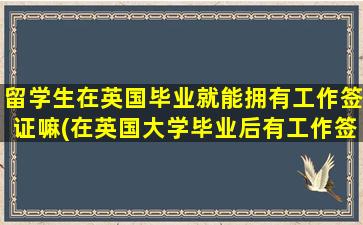 留学生在英国毕业就能拥有工作签证嘛(在英国大学毕业后有工作签证吗)