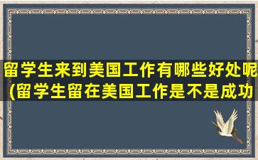 留学生来到美国工作有哪些好处呢(留学生留在美国工作是不是成功了)