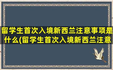 留学生首次入境新西兰注意事项是什么(留学生首次入境新西兰注意事项及流程)