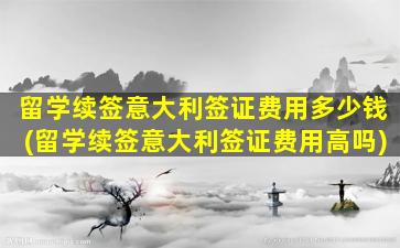 留学续签意大利签证费用多少钱(留学续签意大利签证费用高吗)