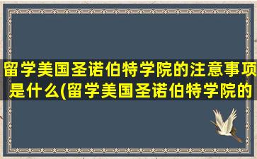 留学美国圣诺伯特学院的注意事项是什么(留学美国圣诺伯特学院的注意事项)