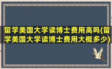 留学美国大学读博士费用高吗(留学美国大学读博士费用大概多少)