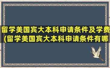 留学美国宾大本科申请条件及学费(留学美国宾大本科申请条件有哪些)