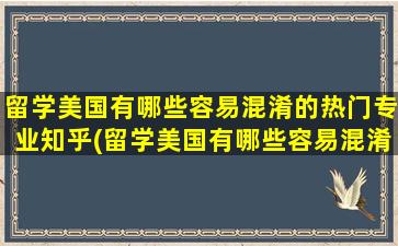 留学美国有哪些容易混淆的热门专业知乎(留学美国有哪些容易混淆的热门专业学校)