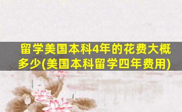 留学美国本科4年的花费大概多少(美国本科留学四年费用)