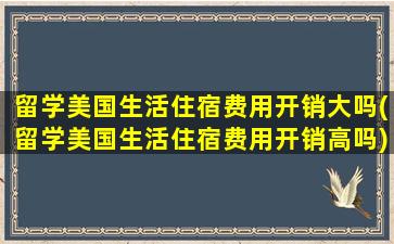 留学美国生活住宿费用开销大吗(留学美国生活住宿费用开销高吗)