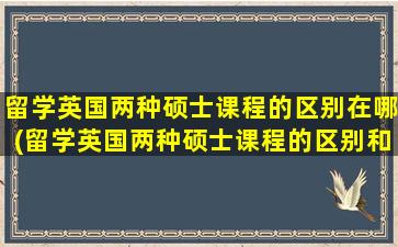 留学英国两种硕士课程的区别在哪(留学英国两种硕士课程的区别和联系)