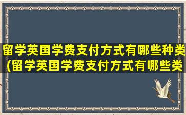 留学英国学费支付方式有哪些种类(留学英国学费支付方式有哪些类型)