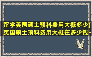 留学英国硕士预科费用大概多少(英国硕士预科费用大概在多少钱-)