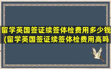 留学英国签证续签体检费用多少钱(留学英国签证续签体检费用高吗)