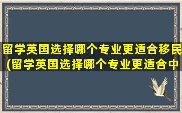 留学英国选择哪个专业更适合移民(留学英国选择哪个专业更适合中国人)