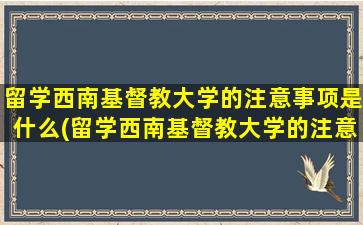 留学西南基督教大学的注意事项是什么(留学西南基督教大学的注意事项)