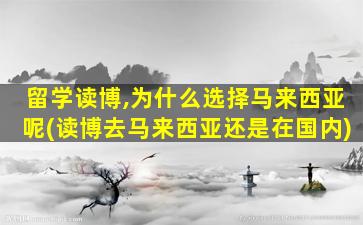 留学读博,为什么选择马来西亚呢(读博去马来西亚还是在国内)