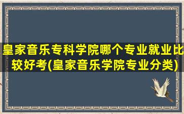 皇家音乐专科学院哪个专业就业比较好考(皇家音乐学院专业分类)