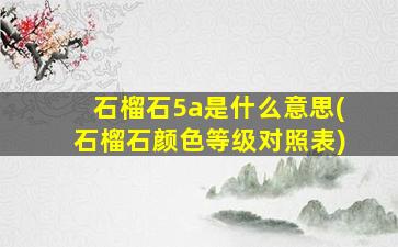 石榴石5a是什么意思(石榴石颜色等级对照表)