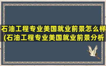 石油工程专业美国就业前景怎么样(石油工程专业美国就业前景分析)